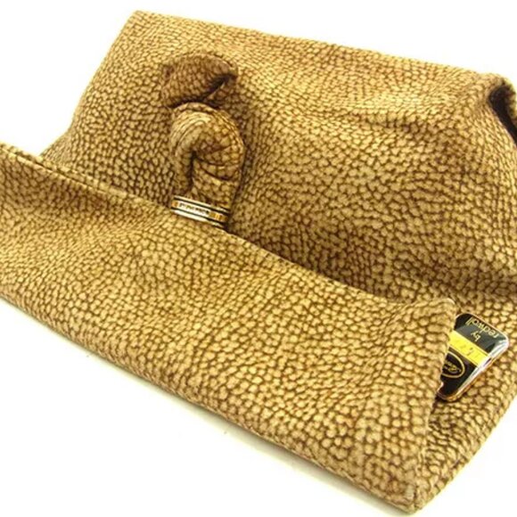 Borbonese Clutch bag Beige Brown Woman Authentic - Picture 4 of 5